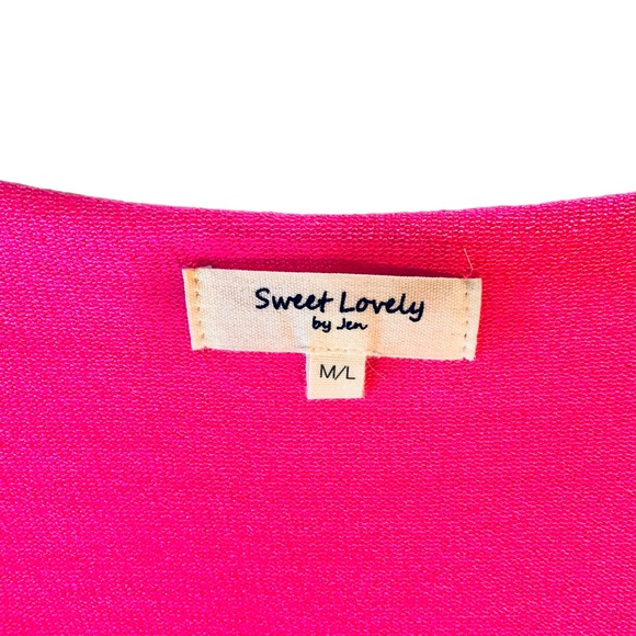 Sz M / L Hot Pink Sweater Tunic - Picture 2 of 5
